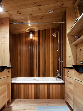 дизайн деревянной ванны